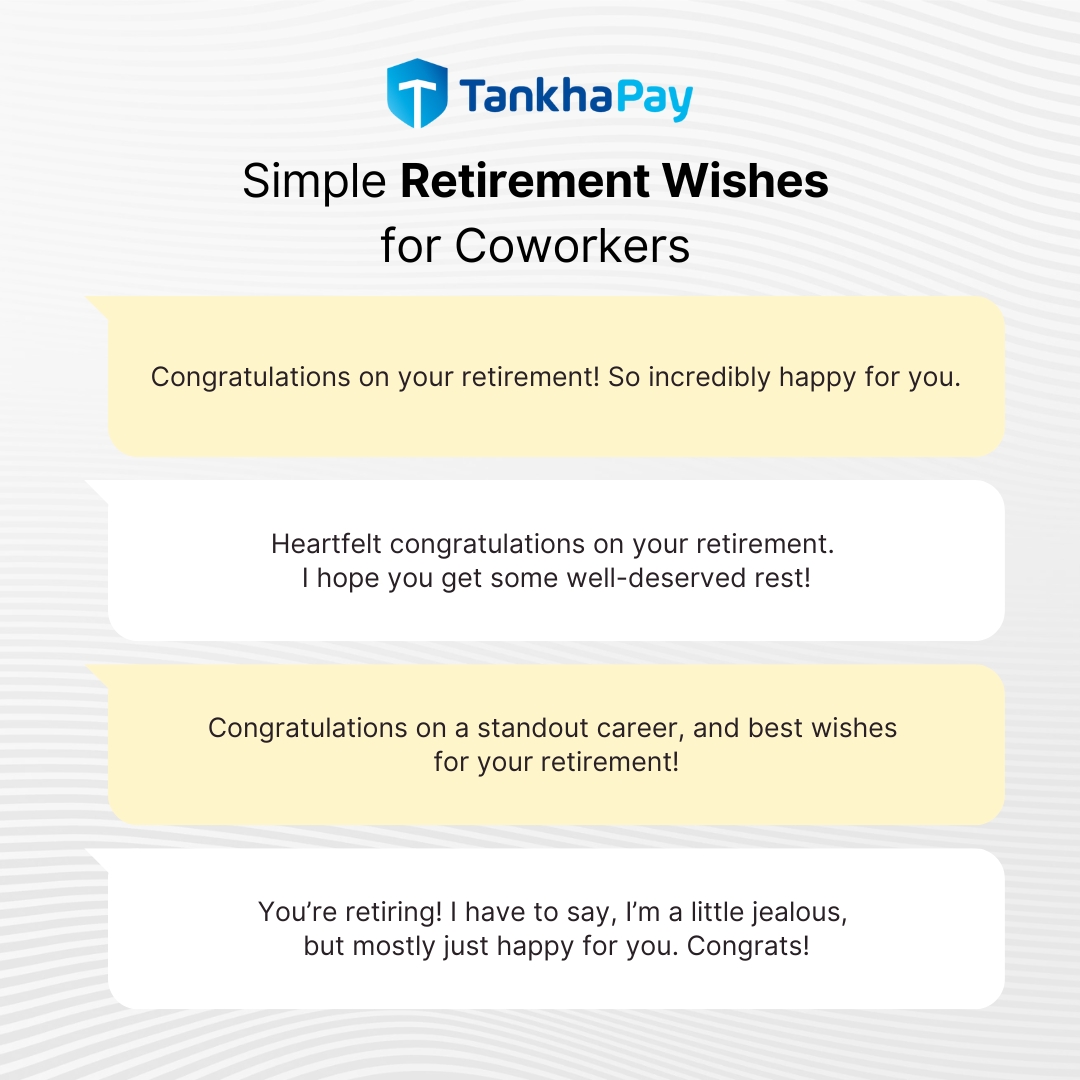 Simple Retirement Wishes
for Coworkers