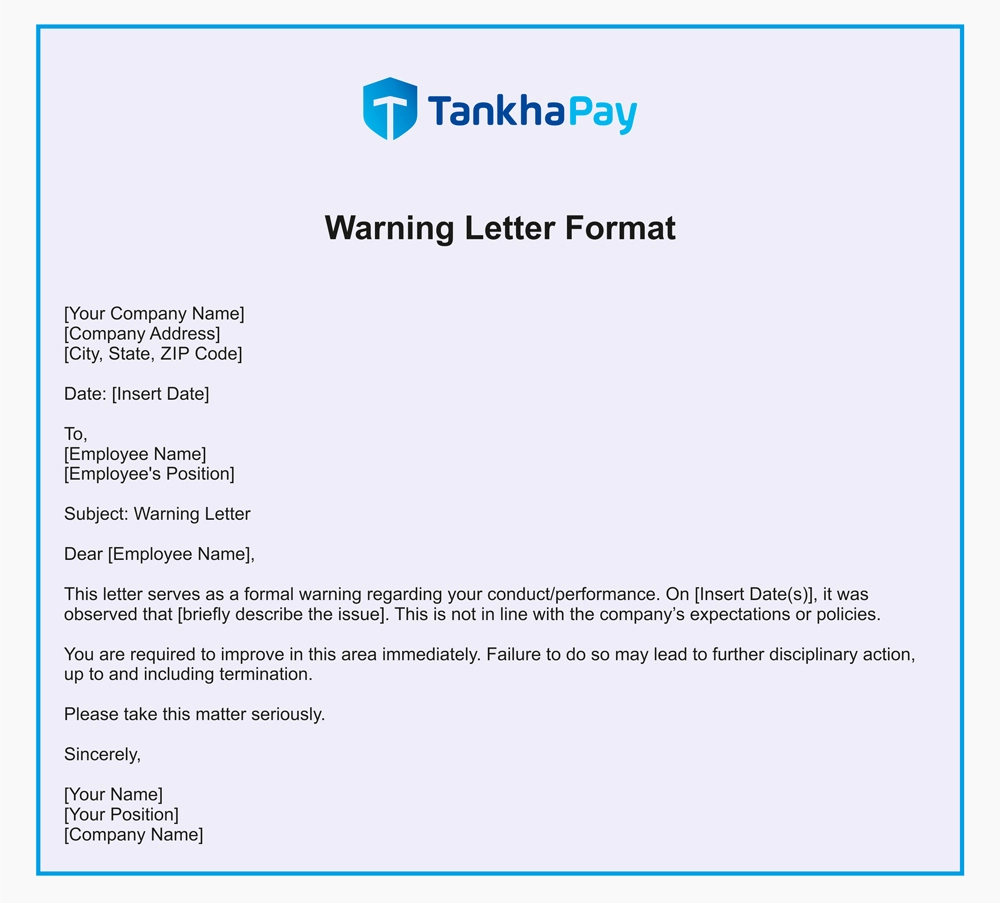 Warning Letter Format