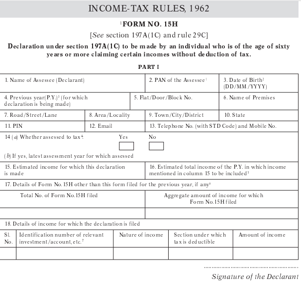 Form 15H