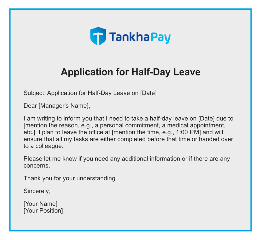 Application for Half-Day for Office Leave