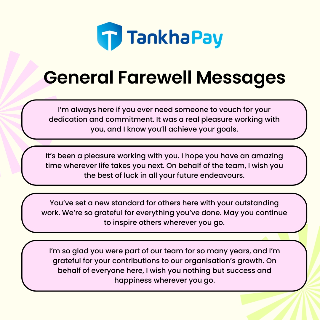 General Farewell Messages