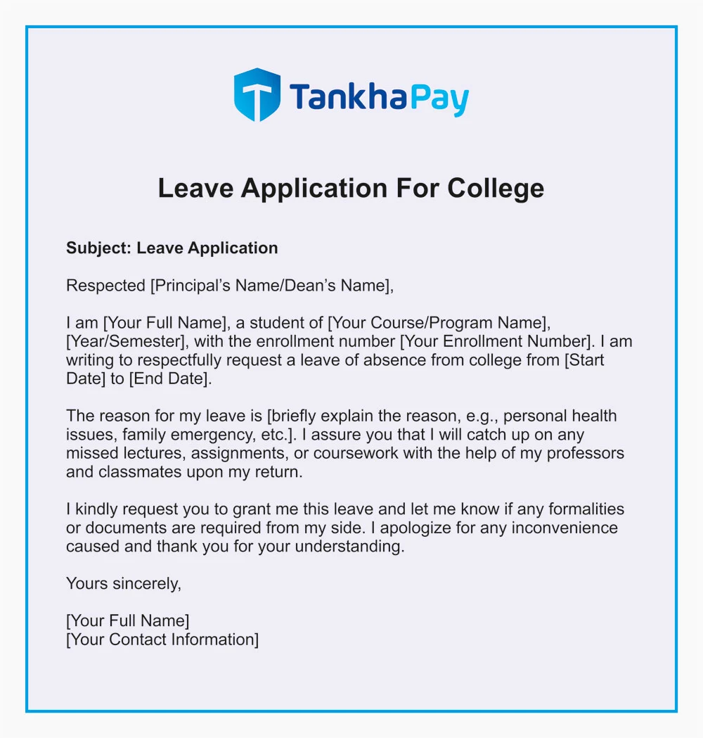 Leave Application For College