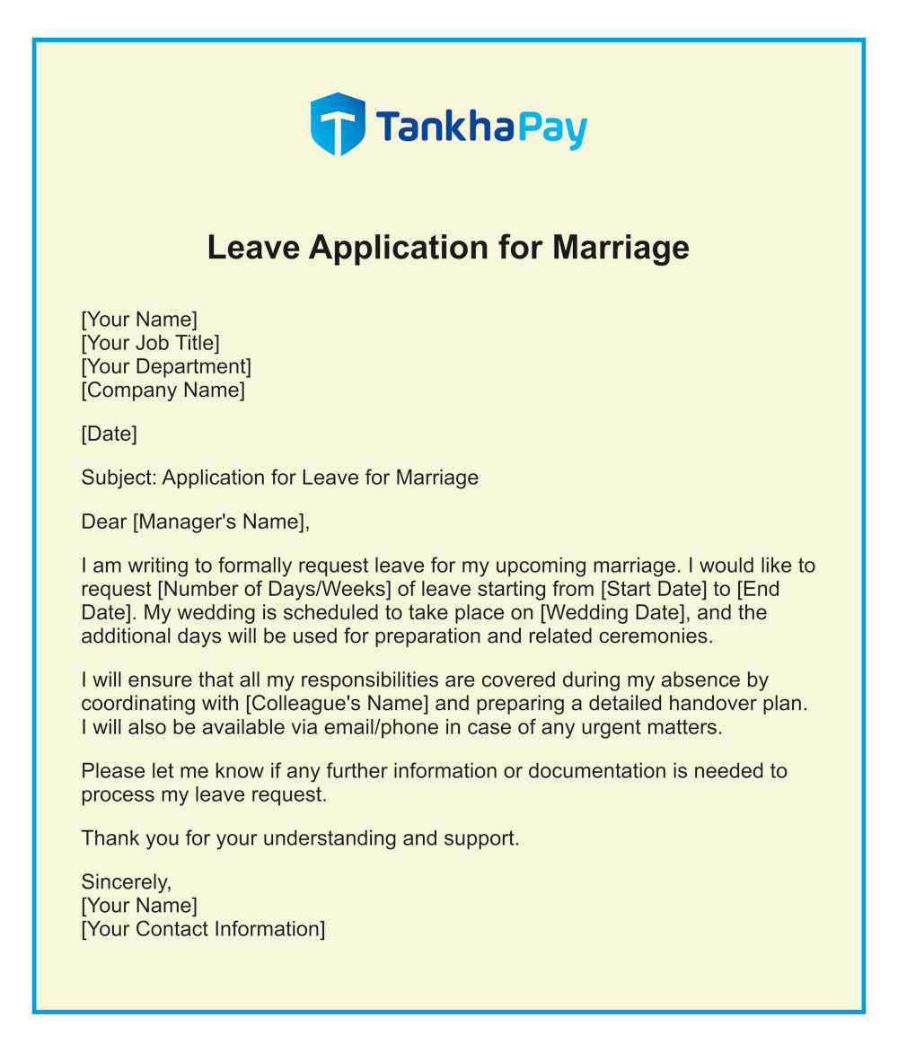 Leave Application for Marriage