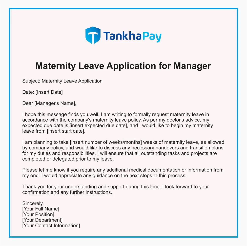 Maternity Leave Application for Manager