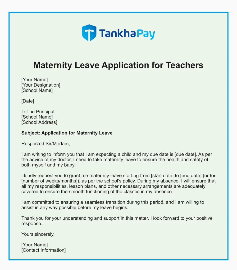 Maternity Leave Application - Format In Word & Pdf (Free Samples)