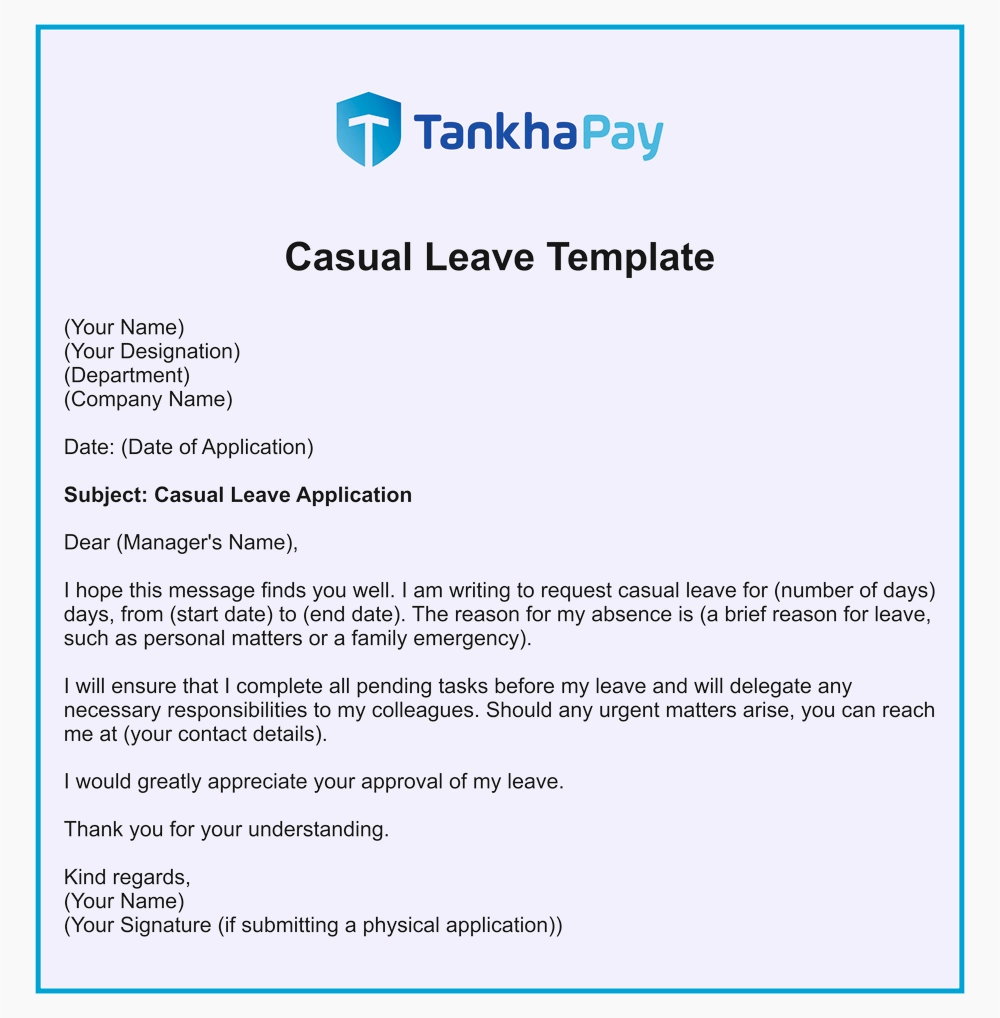 Casual Leave Template