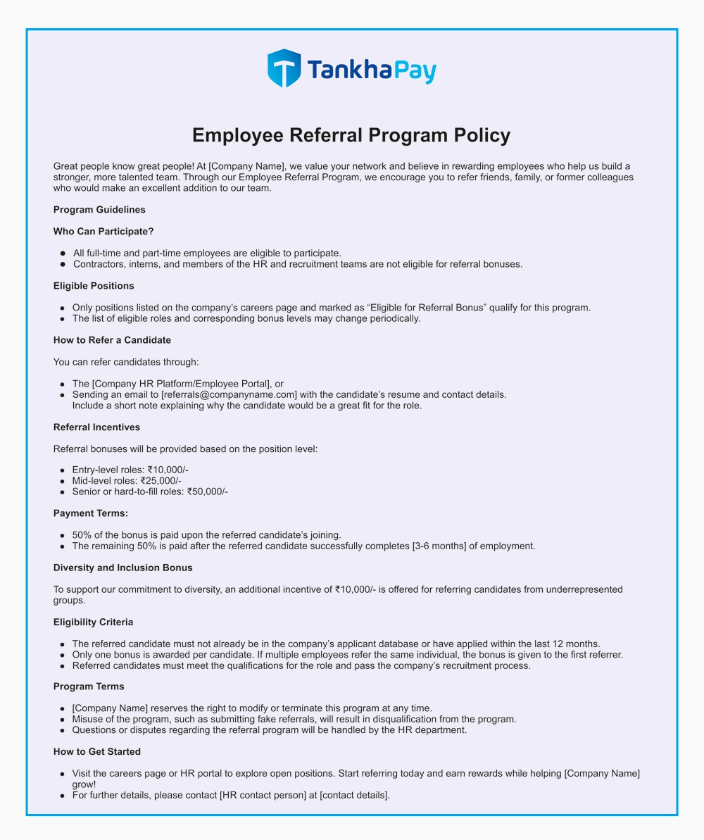 Employee Referral Program Policy